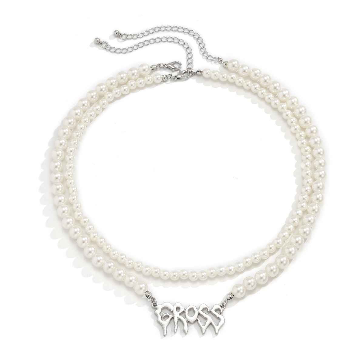 Gross Double Layer Pearl Necklace - Damned Threads